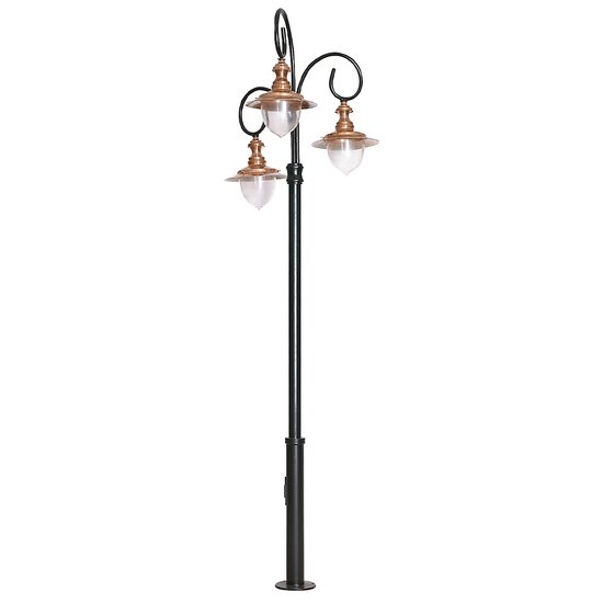 STALP NEGRU H:300CM CU FELINAR 3xE27 BRONZ, SANLI DECORATIV