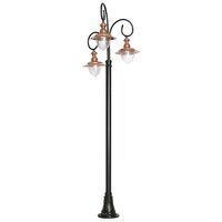 STALP NEGRU H:300CM CU FELINAR 3xE27 BRONZ, SANLI DECORATIV