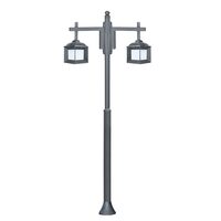 STALP H:300CM CU CORP 2xE27 ALUMINIU ANTRACIT, SANLI DECORATIV