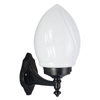 FELINAR 1xE27 H:35CM VOPSIT NEGRU, PLASTIC, SANLI DECORATIV
