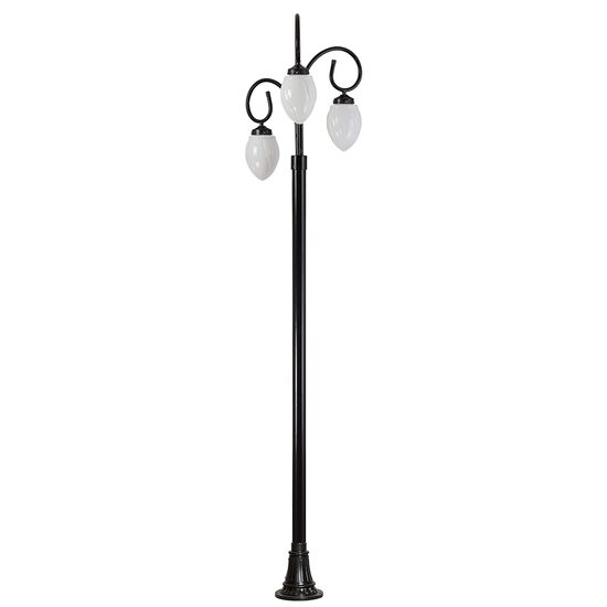 STALP H:300CM CU CORP 3xE27 ALUMINIU NEGRU, SANLI DECORATIV