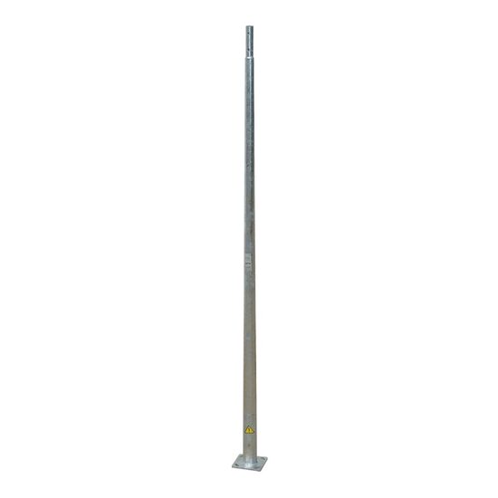 STALP OCTAGONAL DIN OTEL GALVANIZAT CU FLANSA 4M, T: 3,00 mm
