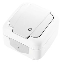 PRIZA SCHUKO IP54 ALB PALMIYE VIKO