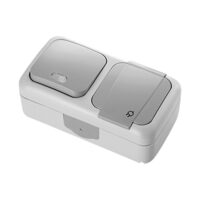 PRIZA SCHUKO+ INTRERUPATOR LED CU REVENIRE ANTIGRO