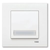 BUTON SONERIE LED+ETICHETA VIKO KARRE ALB