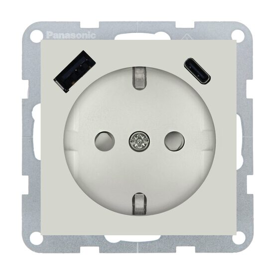PRIZA SCHUKO PROT. COP + USB TIP (A+C) MEC. QC KARRE PLUS 55 SANDSTONE