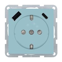PRIZA SCHUKO PROT. COP + USB TIP (A+C) MEC. QC KARRE PLUS 55 TURCOAZ