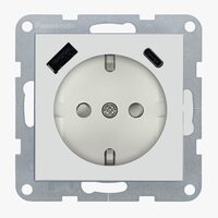 PRIZA SCHUKO PROT. COP + USB TIP (A+C) MEC. QC KARRE PLUS 55 SEASHELL