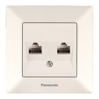 PRIZA CAL.DUBLA CAT5e ARKEDIA PANASONIC BEJ