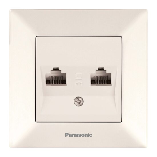 PRIZA CAL.DUBLA CAT5e ARKEDIA PANASONIC BEJ