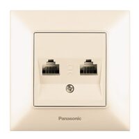PRIZA DATE DUBLA CAT6 ARKEDIA SLIM BEJ PANASONIC