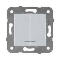 MECANISM COMUTATOR CU LED SILVER KARRE PLUS PANASONIC