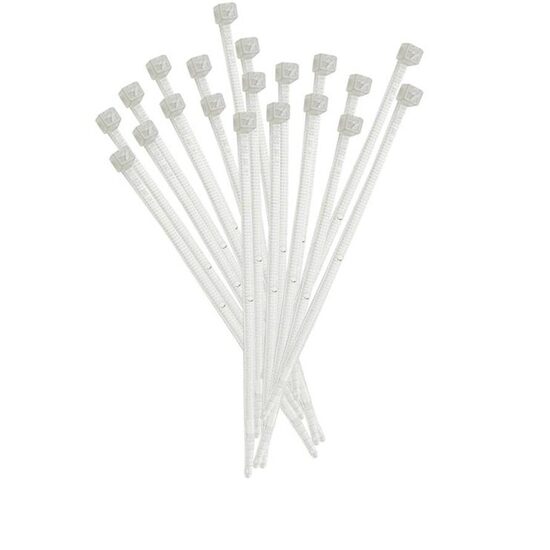 BRIDA PLASTIC 3.5x370 ALB 100BUC/PAC