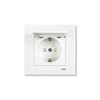 PRIZA SCHUKO CU CAPAC, CU CLIPS VIKO KARRE ALB