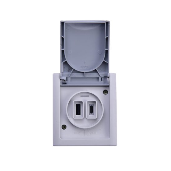 PRIZA USB tip A+C 5V-2.1A IP54 PACIFIC GRI