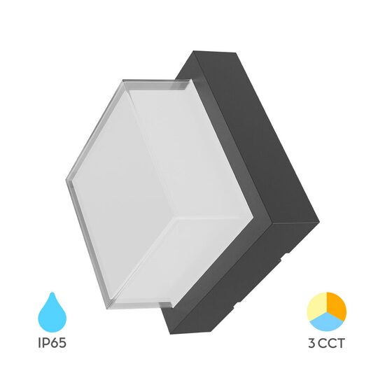 PLAFONIERA LED 15W 1450lm, 3IN1 IP65 WALLS-G2 SQR