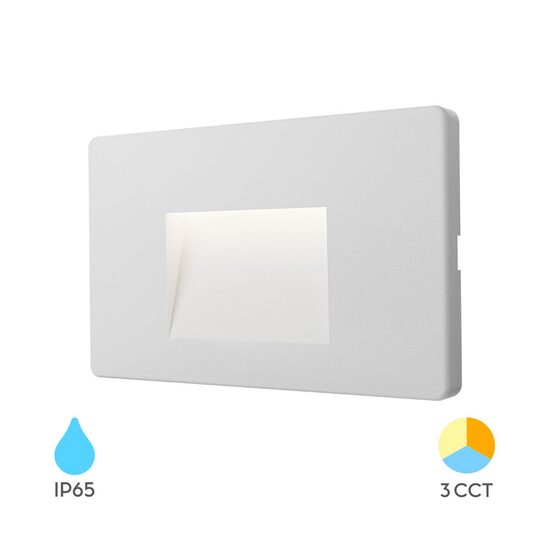 CORP LED PT, 3W 240lm, 3IN1 VEKTA-B PATRAT ALB IP65
