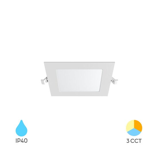SPOT LED PATRAT ST 3W 220LM 3IN1 D:70x70MM IP40 ALB