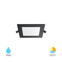 SPOT LED PATRAT ST 3W 220LM 3IN1 D:70x70MM IP40 NEGRU