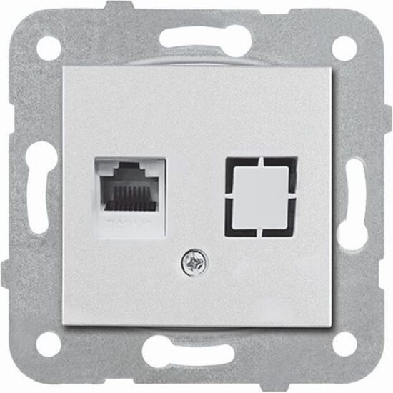 PRIZA CALCULATOR SIMPLA CAT5 NOVELLA SILVER