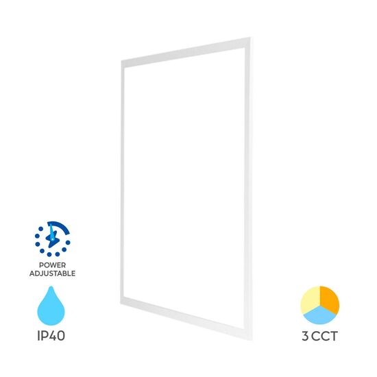 LED PANEL SLIM 28-33-40W 4400LM 595X595 ALB 3in1 BRAYTRON