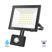 PROIECTOR LED SLIM 50W 6500K + SENZOR IP54-CF NEGRU