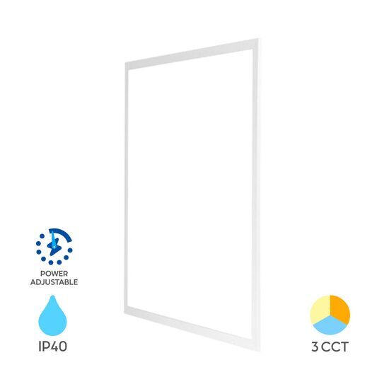 LED PANEL SLIM 28-33-40W 4400LM 595X595 ALB 3in1 BRAYTRON