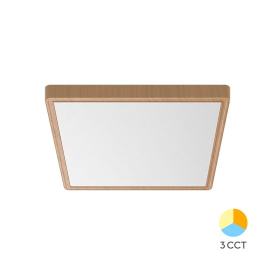 PLAFONIERA LED 26W 3in1 IP40 LEMN JADE SQR SLR