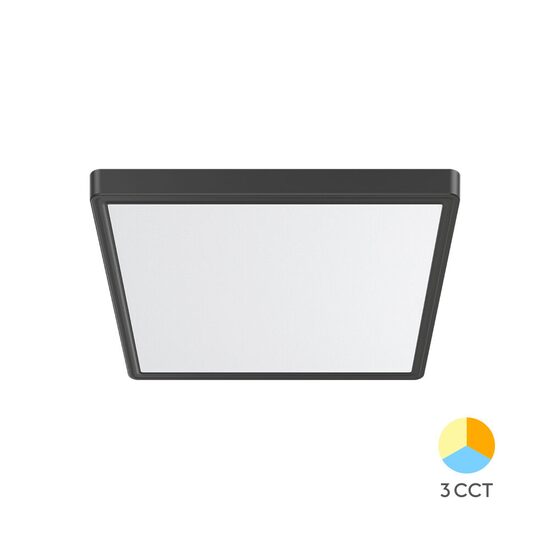 PLAFONIERA LED 26W 3in1 IP40 NEGRU JADE SQR SLR