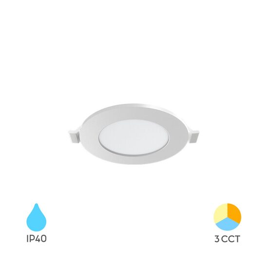 SPOT LED ROTUND ST 3W 220LM 3IN1 F:85MM IP40 ALB