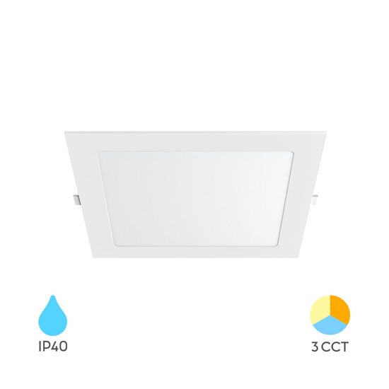 SPOT LED PATRAT ST 12W 1120LM 3IN1 D:170x170MM IP40
