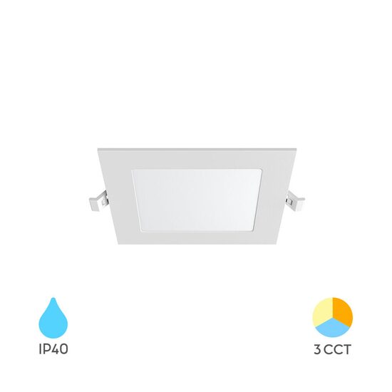 SPOT LED PATRAT ST 6W 470LM 3IN1 D:128x128MM IP40