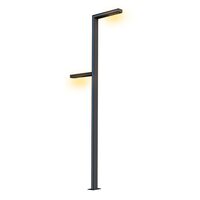 STALP DECORATIV Alu. H400cm D:8x12cm, tip:L-60cm , LED:2x30W, IP54
