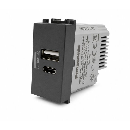 PRIZA USB TIP A+C 5V-3A MODULAR FUMURIU 1M PANASONIC