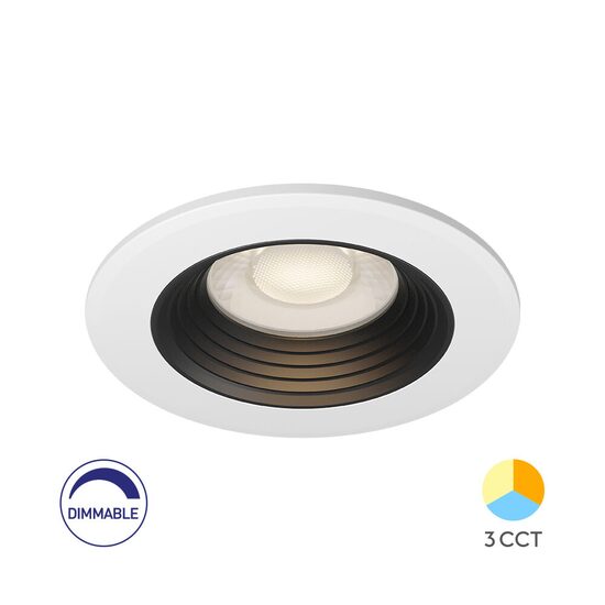 SPOT CU LED ROTUND G6 6,5W DIM-3in1 IP20 ALB/NEGRU