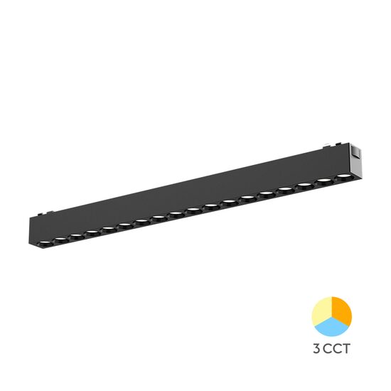 CORP LED PT SINA MAGNET 18W 24gr. 3in1 NEGRU SLIM