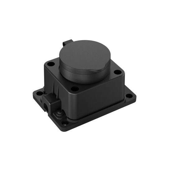 PRIZA APLICATA 1X16A CAUCIUC/CAPAC IP44 NEGRU