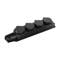 PRELUNGITOR CAUCIUC 4 PRIZE 16A IP44 NEGRU BRAYTRON