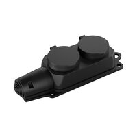 PRELUNGITOR CAUCIUC 2 PRIZE 16A IP44 NEGRU BRAYTRON