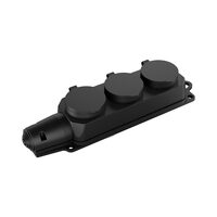 PRELUNGITOR CAUCIUC 3 PRIZE 16A IP44 NEGRU BRAYTRON