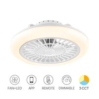 VENTILATOR DE TAVAN 40+20W-3IN1-RMT-IP20 ALB-FANCY