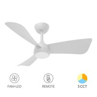 VENTILATOR DE TAVAN 18+30W-3IN1-RMT-IP20 ALB-FANCY