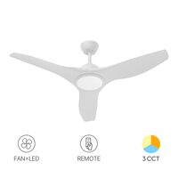 VENTILATOR DE TAVAN 24+35W-3IN1-RMT-IP20 ALB-FANCY