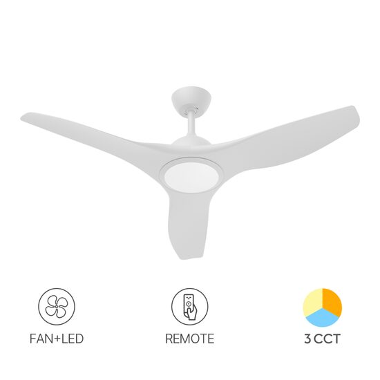 VENTILATOR DE TAVAN 24+35W-3IN1-RMT-IP20 ALB-FANCY
