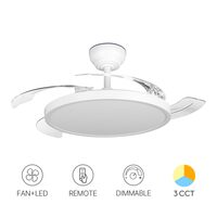 VENTILATOR DE TAVAN 32+30W-3IN1-RMT-IP20 ALB-FANCY