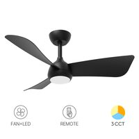 VENTILATOR DE TAVAN 18+30W-3IN1-RMT-IP20 NEGRU-FANCY