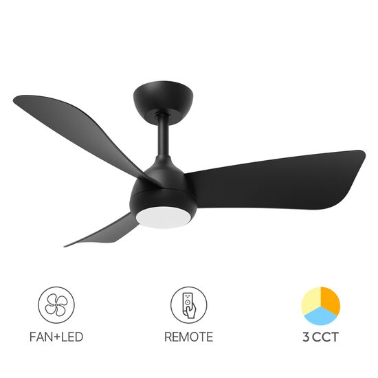 VENTILATOR DE TAVAN 18+30W-3IN1-RMT-IP20 NEGRU-FANCY