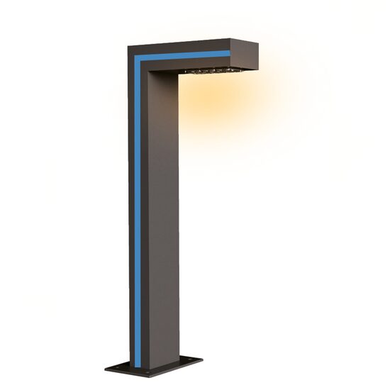 PITIC Alu. H100cm D:8x12cm, tip:L, LED:12W, IP54