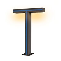 PITIC Alu. H100cm D:8x12cm, tip:T, LED:2x12W, IP54