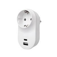 STECHER SCHUKO USB A+C 3.4A ALB